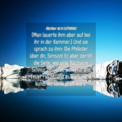 Picture 04 - Richter 16:9 LUTH1912 - (Man lauerte ihm aber auf bei ihr in der Kammer.) - Bible Verse Picture
