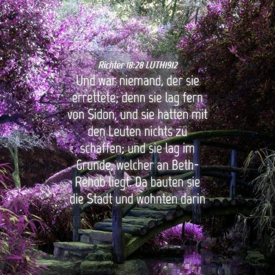 Picture 04 - Richter 18:28 LUTH1912 - Und war niemand, der sie errettete; denn sie lag - Bible Verse Picture
