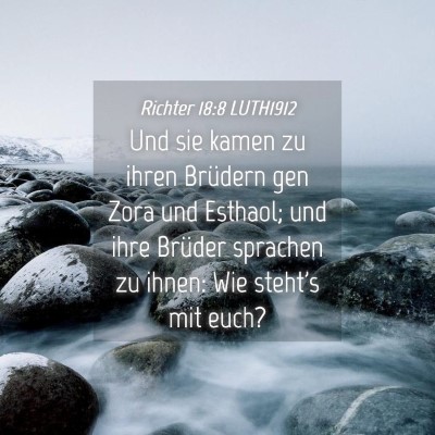 Picture 04 - Richter 18:8 LUTH1912 - Und sie kamen zu ihren Brüdern gen Zora und - Bible Verse Picture
