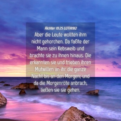 Picture 04 - Richter 19:25 LUTH1912 - Aber die Leute wollten ihm nicht gehorchen. Da - Bible Verse Picture