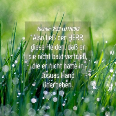 Picture 04 - Richter 2:23 LUTH1912 - Also ließ der HERR diese Heiden, daß er sie - Bible Verse Picture