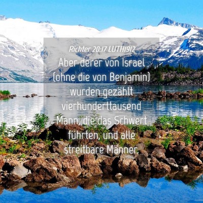 Picture 04 - Richter 20:17 LUTH1912 - Aber derer von Israel (ohne die von Benjamin) - Bible Verse Picture