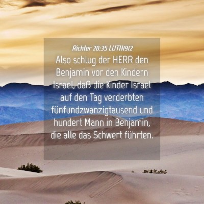 Picture 04 - Richter 20:35 LUTH1912 - Also schlug der HERR den Benjamin vor den Kindern - Bible Verse Picture