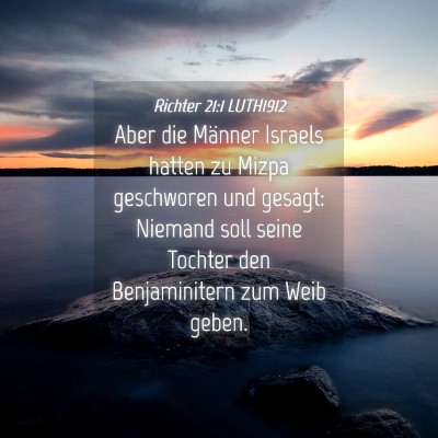 Picture 04 - Richter 21:1 LUTH1912 - Aber die Männer Israels hatten zu Mizpa - Bible Verse Picture