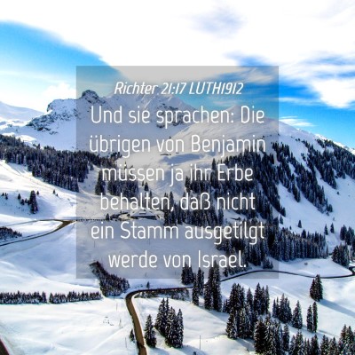 Picture 04 - Richter 21:17 LUTH1912 - Und sie sprachen: Die übrigen von Benjamin - Bible Verse Picture