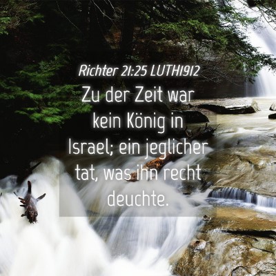 Picture 04 - Richter 21:25 LUTH1912 - Zu der Zeit war kein König in Israel; ein - Bible Verse Picture