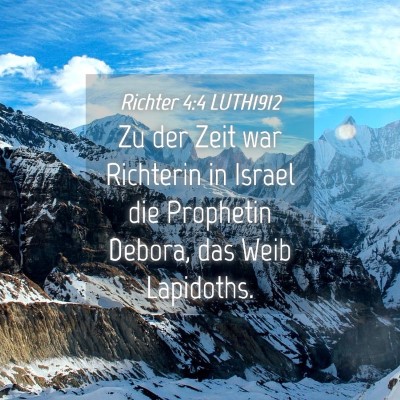 Picture 04 - Richter 4:4 LUTH1912 - Zu der Zeit war Richterin in Israel die Prophetin - Bible Verse Picture