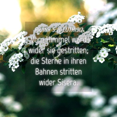 Picture 04 - Richter 5:20 LUTH1912 - Vom Himmel ward wider sie gestritten; die Sterne - Bible Verse Picture