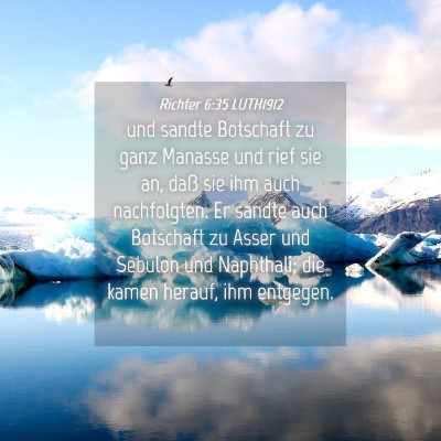 Picture 04 - Richter 6:35 LUTH1912 - und sandte Botschaft zu ganz Manasse und rief sie - Bible Verse Picture
