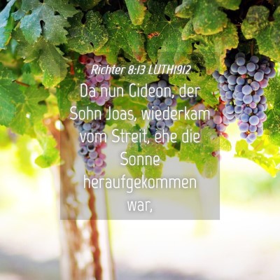 Picture 04 - Richter 8:13 LUTH1912 - Da nun Gideon, der Sohn Joas, wiederkam vom - Bible Verse Picture