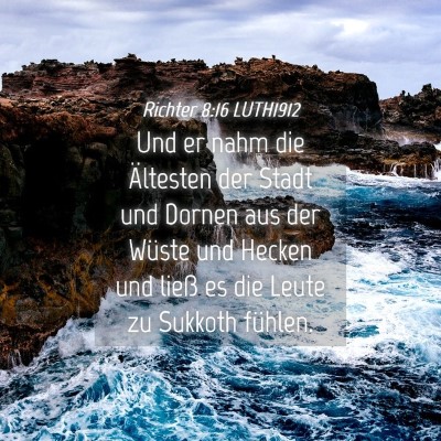 Picture 04 - Richter 8:16 LUTH1912 - Und er nahm die Ältesten der Stadt und Dornen - Bible Verse Picture