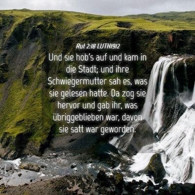 Picture 04 - Rut 2:18 LUTH1912 - Und sie hob's auf und kam in die Stadt; und ihre - Bible Verse Picture