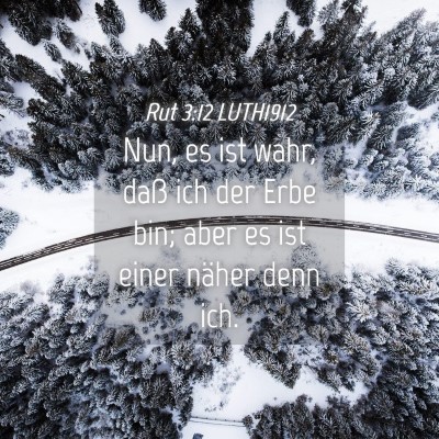 Picture 04 - Rut 3:12 LUTH1912 - Nun, es ist wahr, daß ich der Erbe bin; aber es - Bible Verse Picture
