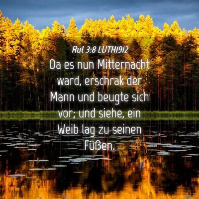 Picture 04 - Rut 3:8 LUTH1912 - Da es nun Mitternacht ward, erschrak der Mann und - Bible Verse Picture