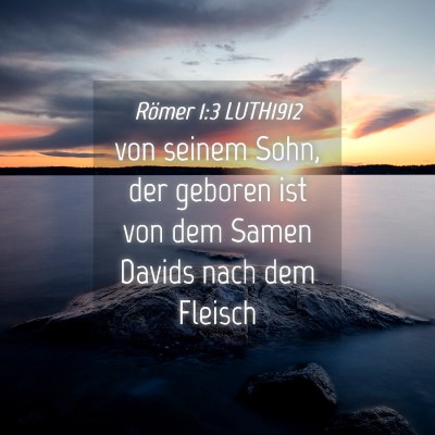 Picture 04 - Römer 1:3 LUTH1912 - von seinem Sohn, der geboren ist von dem Samen - Bible Verse Picture