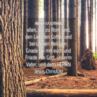 Picture 04 - Römer 1:7 LUTH1912 - allen, die zu Rom sind, den Liebsten Gottes und - Bible Verse Picture