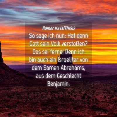 Picture 04 - Römer 11:1 LUTH1912 - So sage ich nun: Hat denn Gott sein Volk - Bible Verse Picture