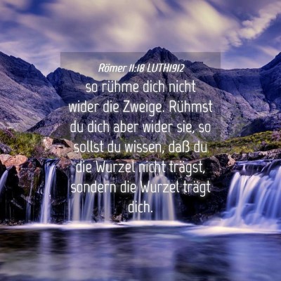 Picture 04 - Römer 11:18 LUTH1912 - so rühme dich nicht wider die Zweige. Rühmst du - Bible Verse Picture