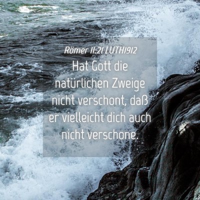 Picture 04 - Römer 11:21 LUTH1912 - Hat Gott die natürlichen Zweige nicht verschont, - Bible Verse Picture