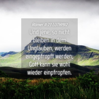 Picture 04 - Römer 11:23 LUTH1912 - Und jene, so nicht bleiben in dem Unglauben, - Bible Verse Picture