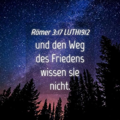 Picture 04 - Römer 3:17 LUTH1912 - und den Weg des Friedens wissen sie - Bible Verse Picture
