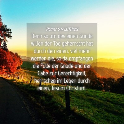 Picture 04 - Römer 5:17 LUTH1912 - Denn so um des einen Sünde willen der Tod - Bible Verse Picture