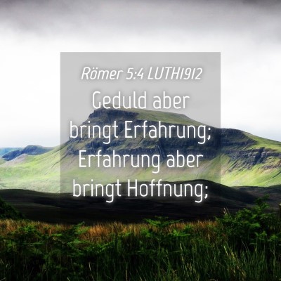 Picture 04 - Römer 5:4 LUTH1912 - Geduld aber bringt Erfahrung; Erfahrung aber - Bible Verse Picture