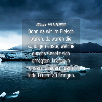 Picture 04 - Römer 7:5 LUTH1912 - Denn da wir im Fleisch waren, da waren die - Bible Verse Picture