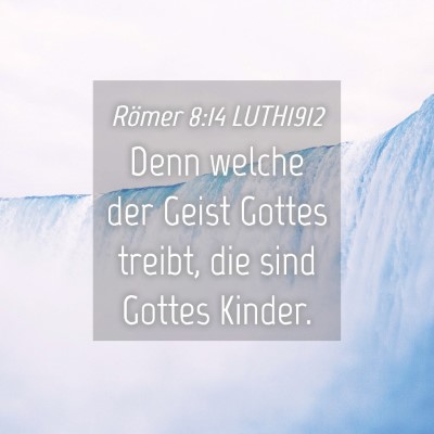 Picture 04 - Römer 8:14 LUTH1912 - Denn welche der Geist Gottes treibt, die sind - Bible Verse Picture