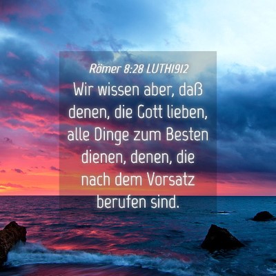 Picture 04 - Römer 8:28 LUTH1912 - Wir wissen aber, daß denen, die Gott lieben, - Bible Verse Picture