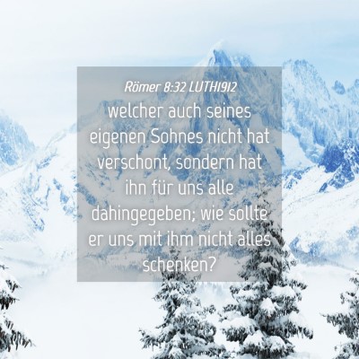 Picture 04 - Römer 8:32 LUTH1912 - welcher auch seines eigenen Sohnes nicht hat - Bible Verse Picture