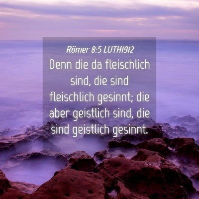 Picture 04 - Römer 8:5 LUTH1912 - Denn die da fleischlich sind, die sind - Bible Verse Picture