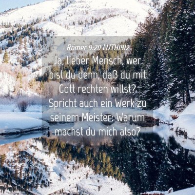 Picture 04 - Römer 9:20 LUTH1912 - Ja, lieber Mensch, wer bist du denn, daß du mit - Bible Verse Picture
