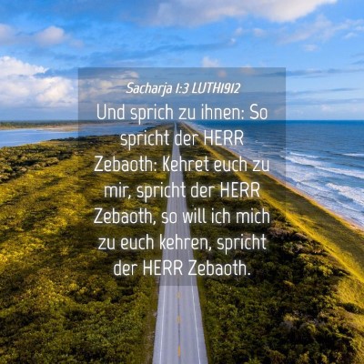 Picture 04 - Sacharja 1:3 LUTH1912 - Und sprich zu ihnen: So spricht der HERR Zebaoth: - Bible Verse Picture