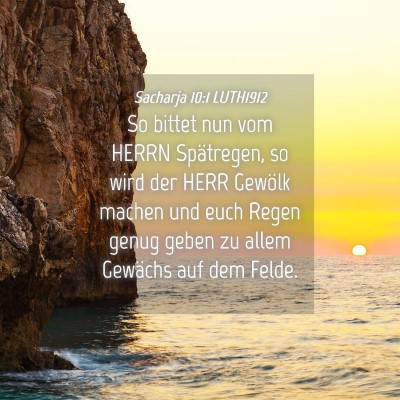Picture 04 - Sacharja 10:1 LUTH1912 - So bittet nun vom HERRN Spätregen, so wird der - Bible Verse Picture