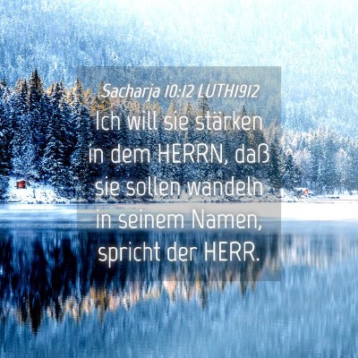 Picture 04 - Sacharja 10:12 LUTH1912 - Ich will sie stärken in dem HERRN, daß sie - Bible Verse Picture