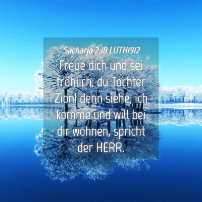 Picture 04 - Sacharja 2:10 LUTH1912 - Freue dich und sei fröhlich, du Tochter Zion! - Bible Verse Picture