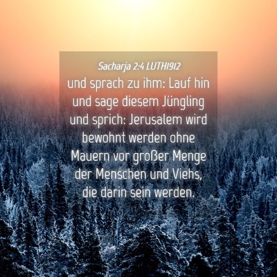 Picture 04 - Sacharja 2:4 LUTH1912 - und sprach zu ihm: Lauf hin und sage diesem - Bible Verse Picture