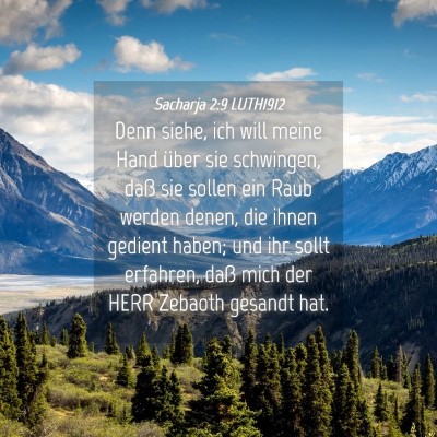 Picture 04 - Sacharja 2:9 LUTH1912 - Denn siehe, ich will meine Hand über sie - Bible Verse Picture