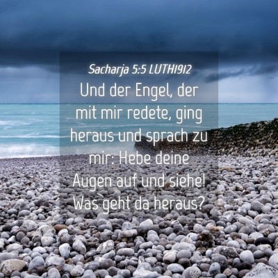 Picture 04 - Sacharja 5:5 LUTH1912 - Und der Engel, der mit mir redete, ging heraus - Bible Verse Picture