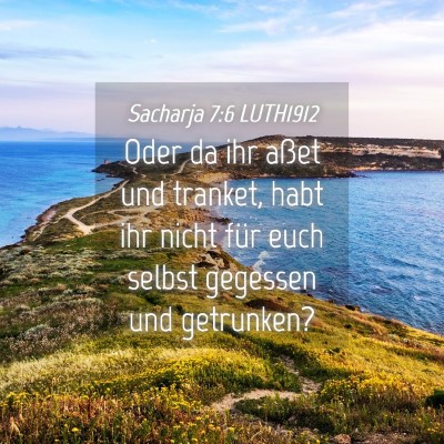Picture 04 - Sacharja 7:6 LUTH1912 - Oder da ihr aßet und tranket, habt ihr nicht - Bible Verse Picture