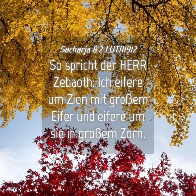 Picture 04 - Sacharja 8:2 LUTH1912 - So spricht der HERR Zebaoth: Ich eifere um Zion - Bible Verse Picture