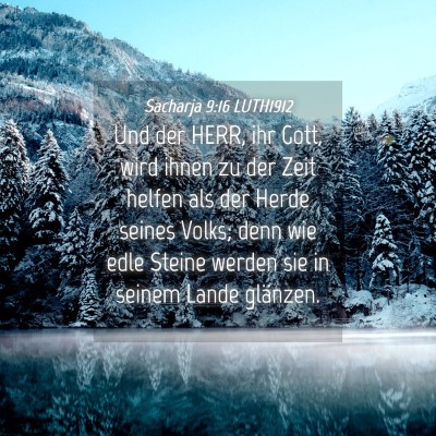 Picture 04 - Sacharja 9:16 LUTH1912 - Und der HERR, ihr Gott, wird ihnen zu der Zeit - Bible Verse Picture