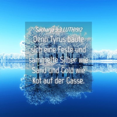 Picture 04 - Sacharja 9:3 LUTH1912 - Denn Tyrus baute sich eine Feste und sammelte - Bible Verse Picture