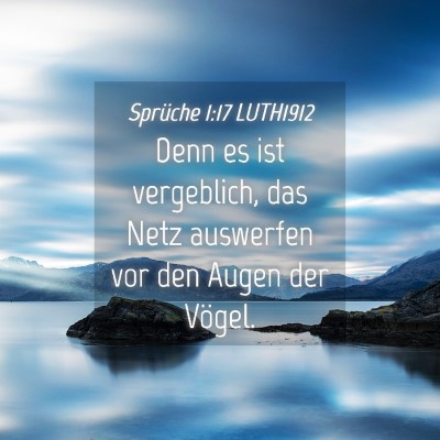 Picture 04 - Sprüche 1:17 LUTH1912 - Denn es ist vergeblich, das Netz auswerfen vor - Bible Verse Picture
