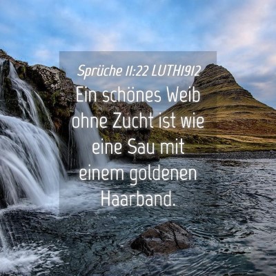 Picture 04 - Sprüche 11:22 LUTH1912 - Ein schönes Weib ohne Zucht ist wie eine Sau mit - Bible Verse Picture
