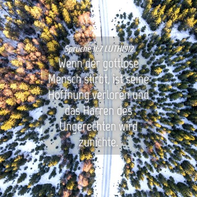 Picture 04 - Sprüche 11:7 LUTH1912 - Wenn der gottlose Mensch stirbt, ist seine - Bible Verse Picture