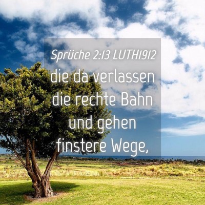Picture 04 - Sprüche 2:13 LUTH1912 - die da verlassen die rechte Bahn und gehen - Bible Verse Picture