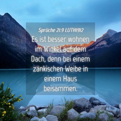 Picture 04 - Sprüche 21:9 LUTH1912 - Es ist besser wohnen im Winkel auf dem Dach, denn - Bible Verse Picture