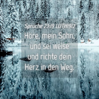 Picture 04 - Sprüche 23:19 LUTH1912 - Höre, mein Sohn, und sei weise und richte dein - Bible Verse Picture